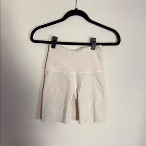 Women's Cream Biker Shorts